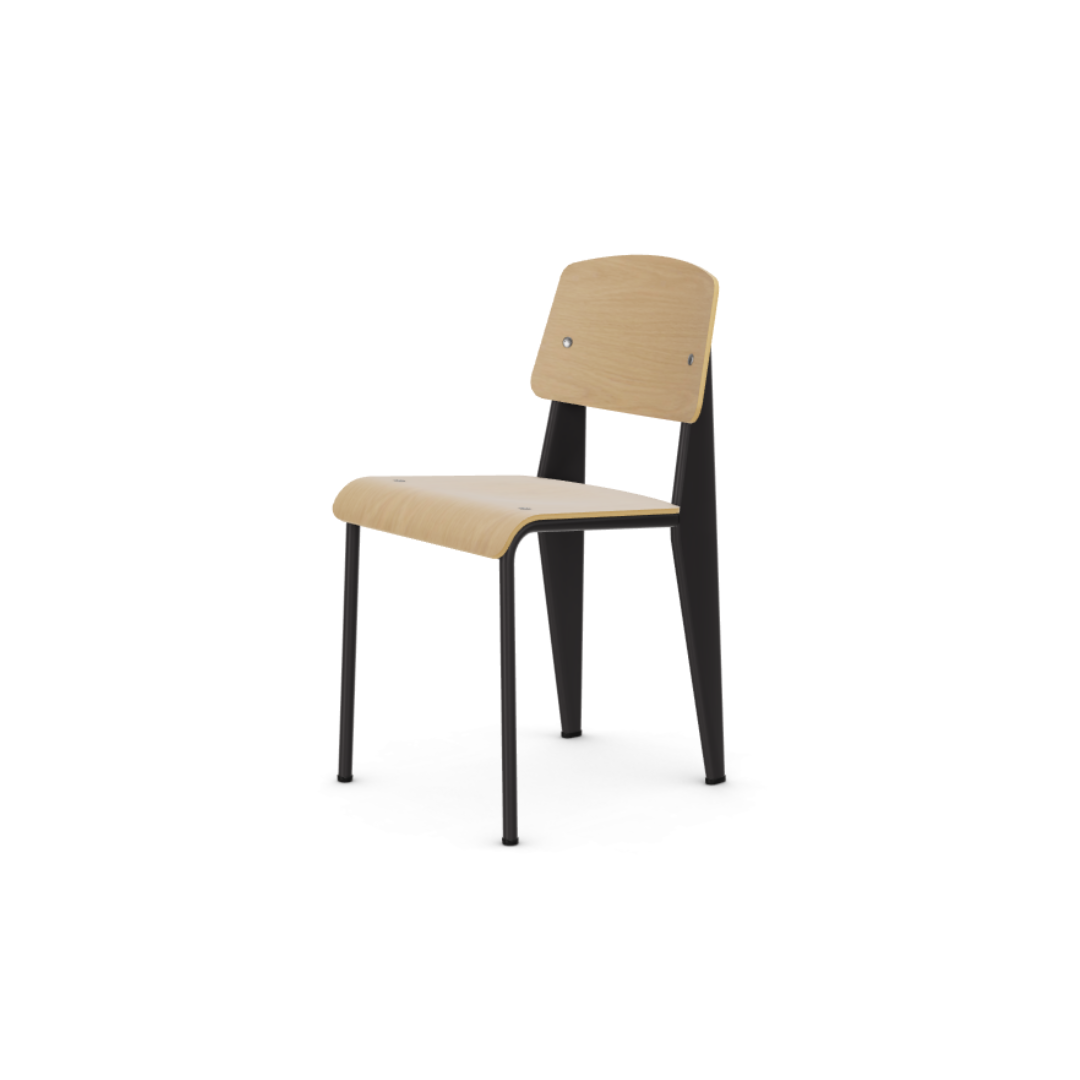 Vitra Standard Chair Deep Black / Oak