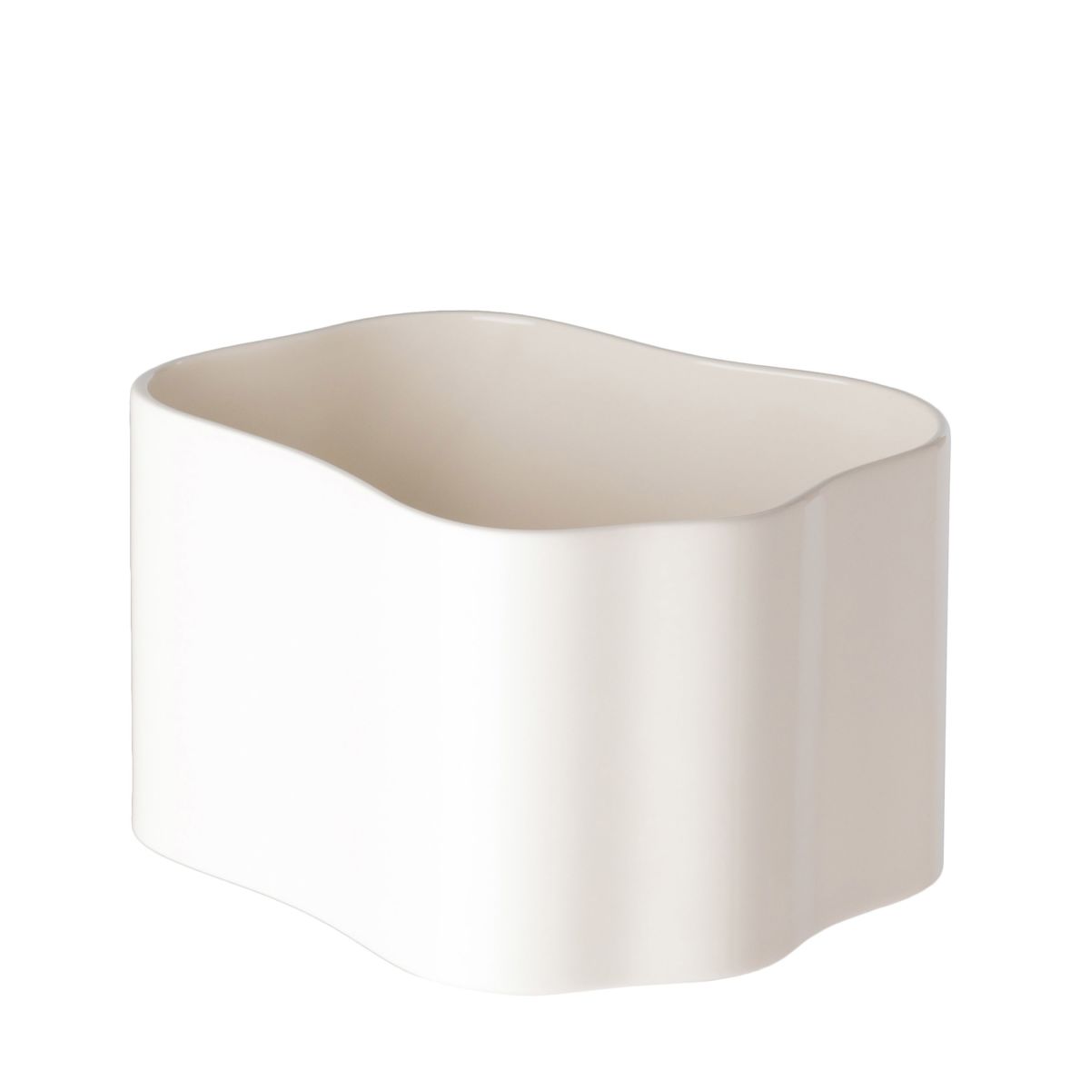 Artek Aalto Planter Pot Shape B Medium White Gloss