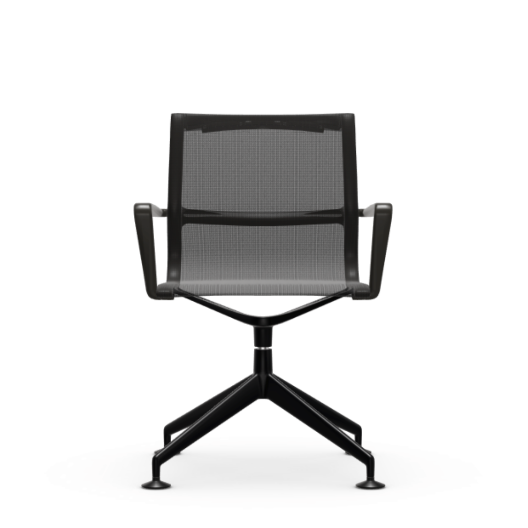 Vitra - Physix Conference - TrioKnit, Black Pearl Conference Chair - Front