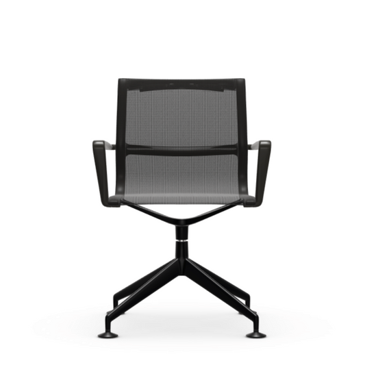 Vitra - Physix Conference - TrioKnit, Black Pearl Conference Chair - Front