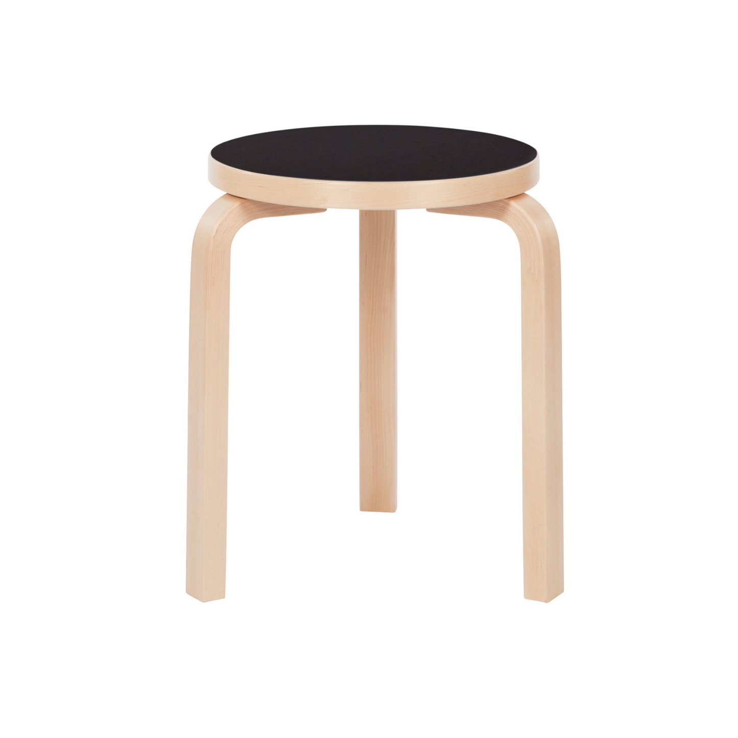 Artek Stool 60 Lenoleum Black