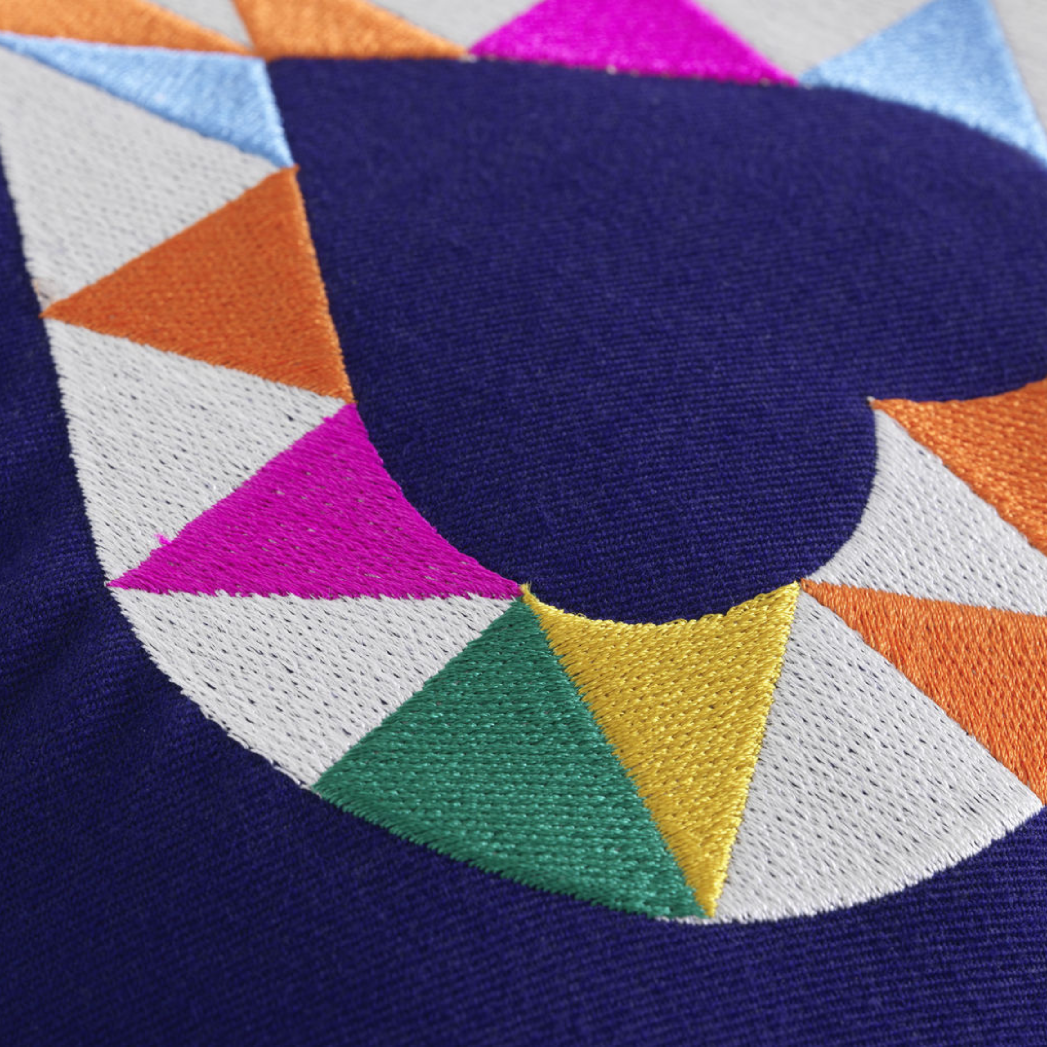 Embroidered Pillows - Double Heart 2, blue