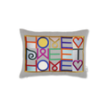 Embroidered Pillows - Home Sweet Home, light grey