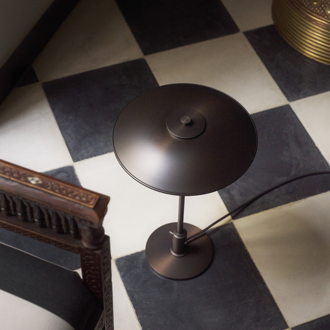 PH 3/2 Aged Brass Opal Table Lamp