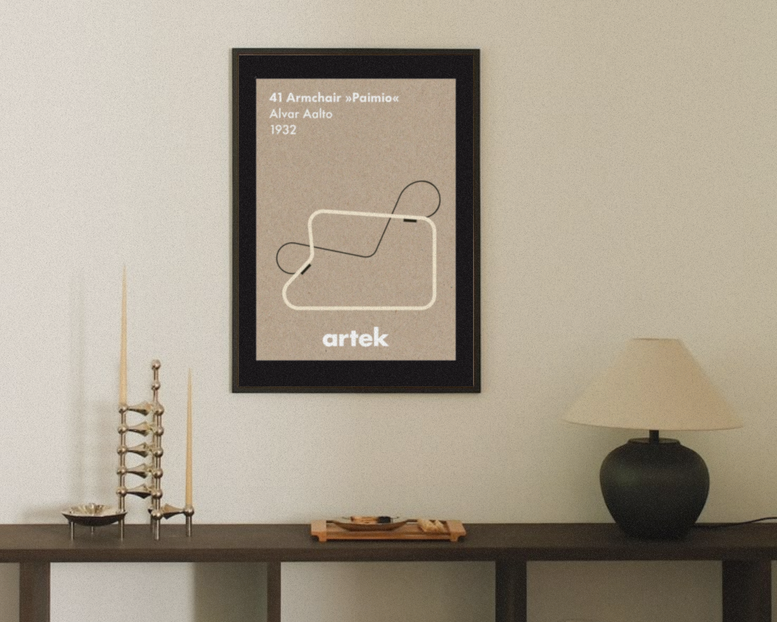 Paimio Poster, Greige