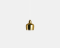 Authentic Artek Pendant Light A330S Golden Bell by Alvar Aalto in Brass, iconic brass designer pendant lighting