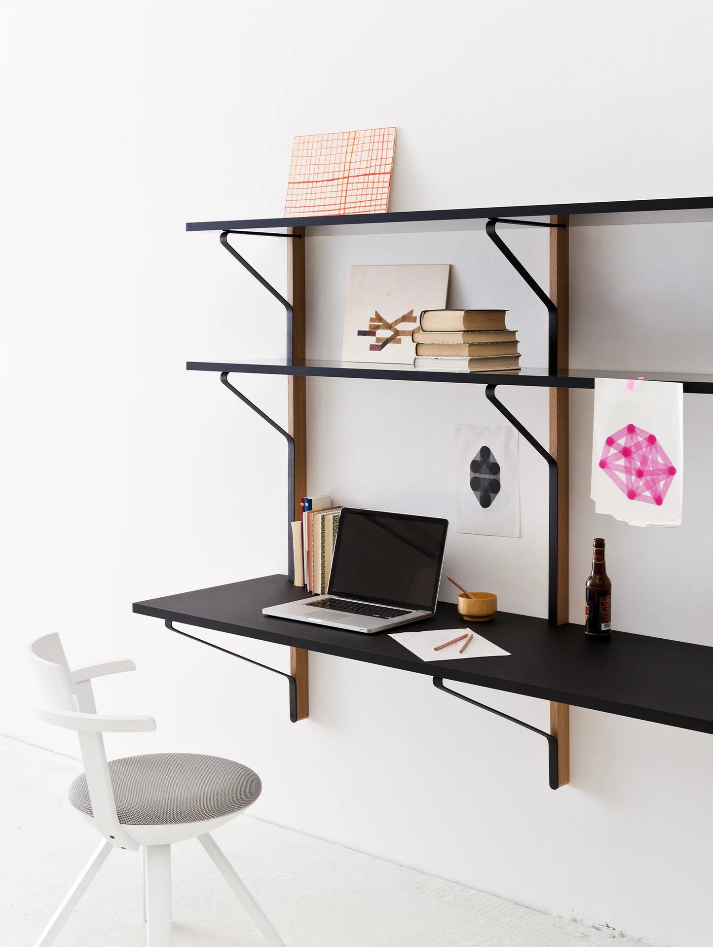 REB013 Kaari Wall Shelf with Desk