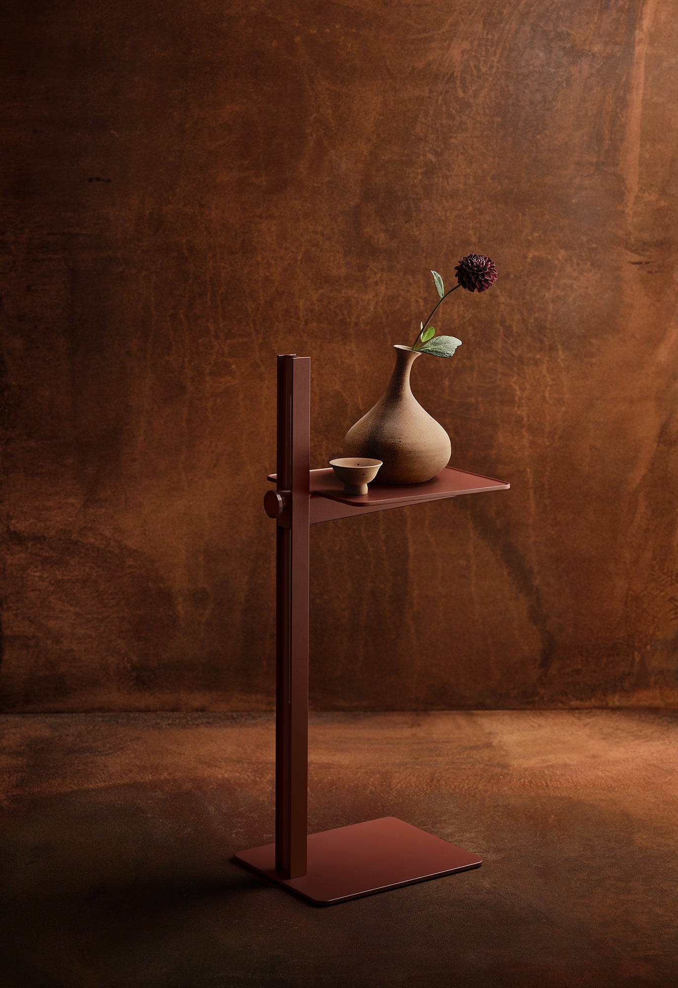 Red Rust Museum Side Table