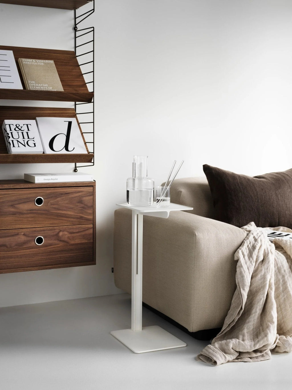 White Museum Side Table