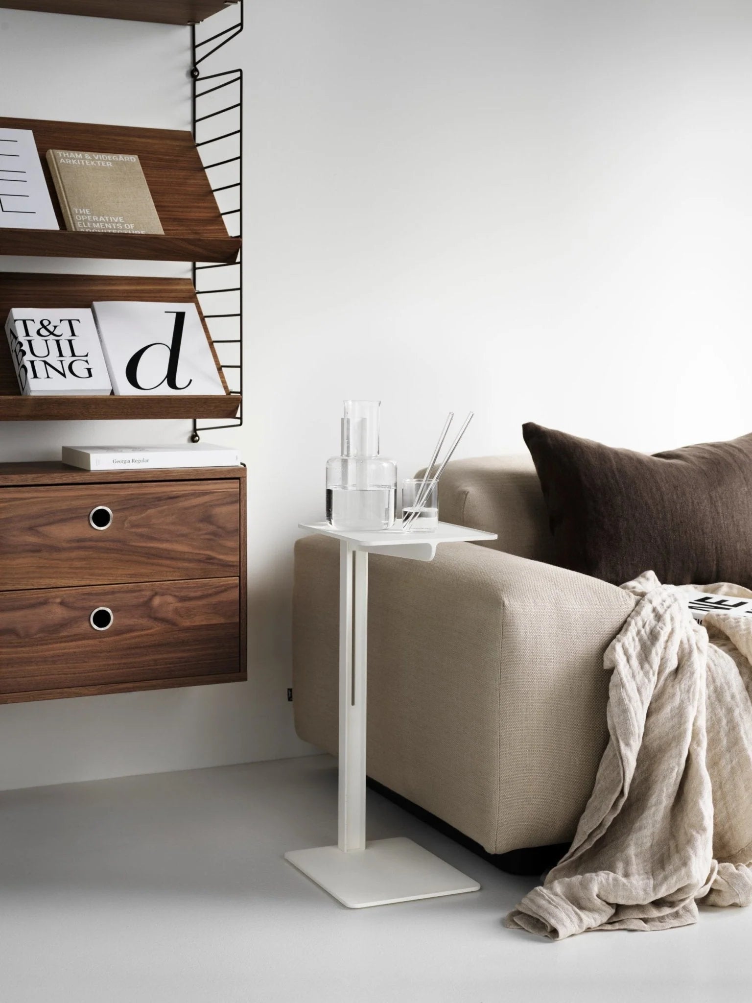 White Museum Side Table