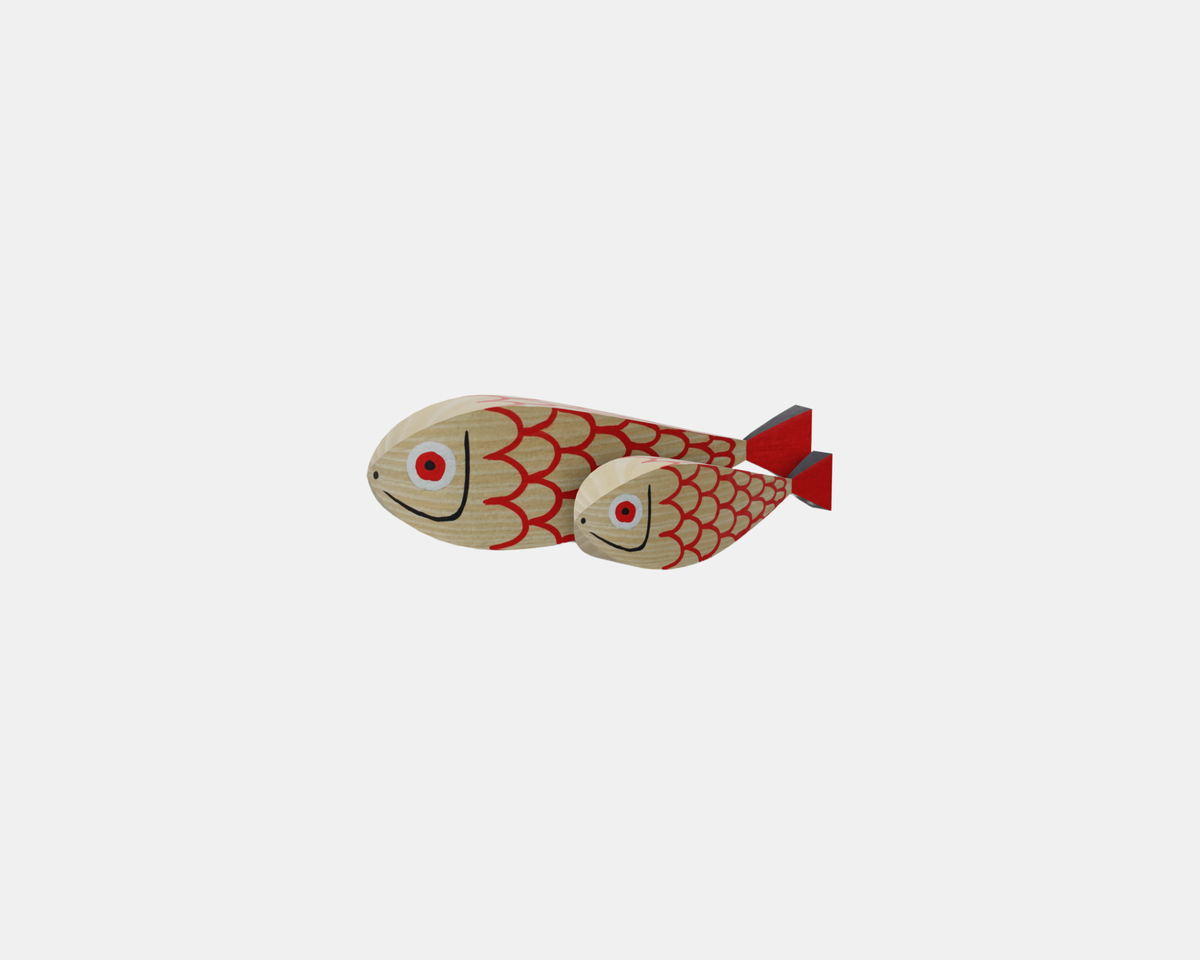 Wooden Dolls Mother Fish & Child