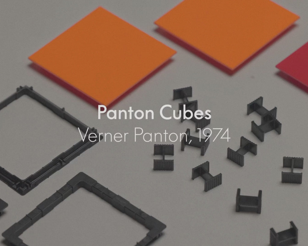 Authentic Vitra Panton Cubes Cat by Verner Panton, installation guide video, classic decorative animal sculpture