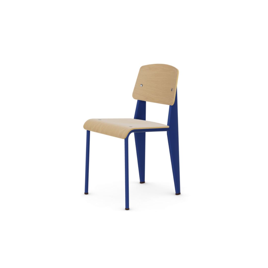 Vitra Standard Chair Marcoule Blue / Natural Oak
