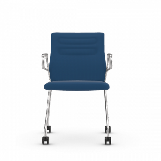 Vitra - AC 5 Visitor Chair - Swift Blue/Coconut - Front