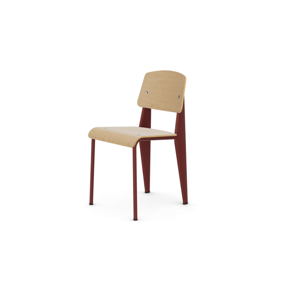 Vitra Standard Chair Japanese Red / Natural Oak