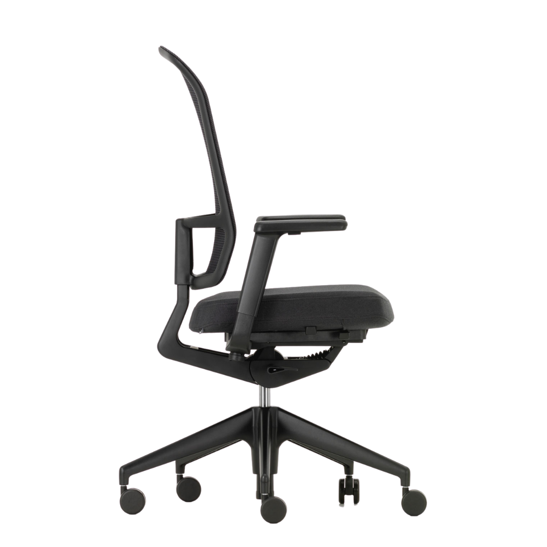 Vitra AM Chair - Lightnet, Dark Grey/Nero - Side Profile