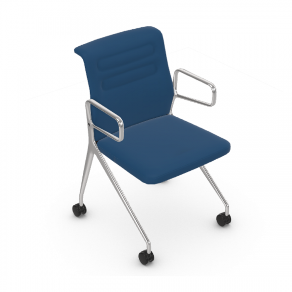 Vitra  - AC 5 Visitor Chair - Swift Blue/Coconut 