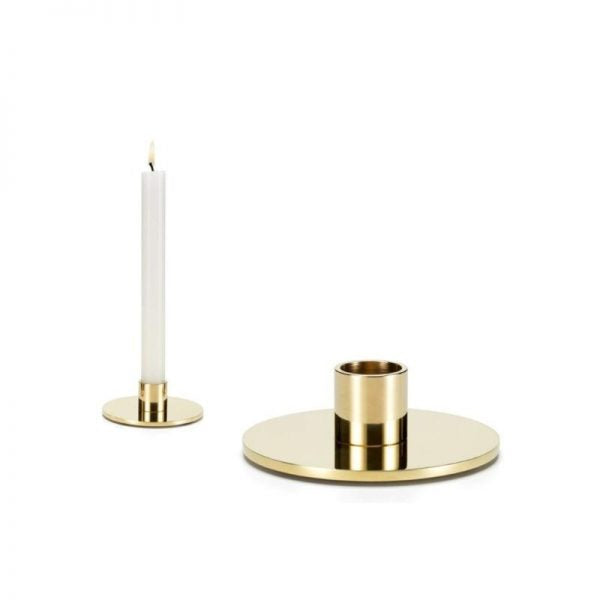 Vitra Candleholder Circle Low Brass Polished