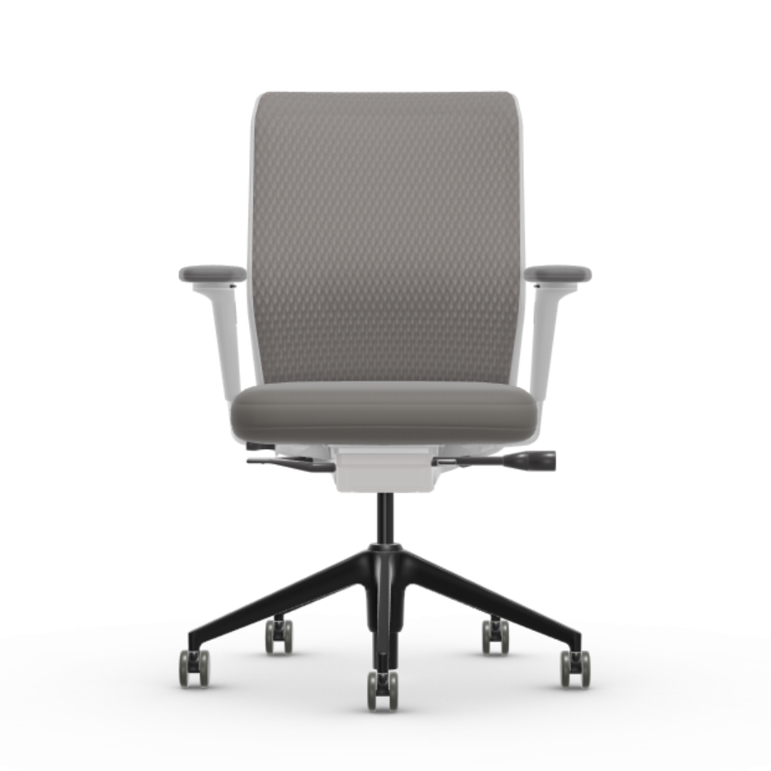 Vitra ID Mesh - Dim Grey - FlowMotion without forward tilt - without seat depth - 2D Armrest Front