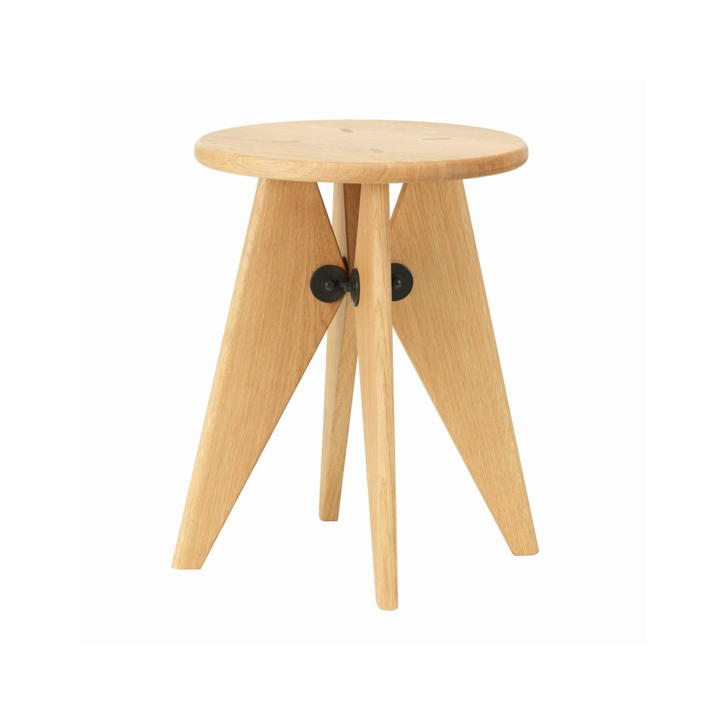 Vitra Tabouret Bois Natural Solid Oak All wood Stool Chair