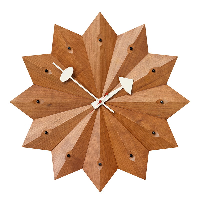 Vitra Wall Clocks wooden oak natural fan