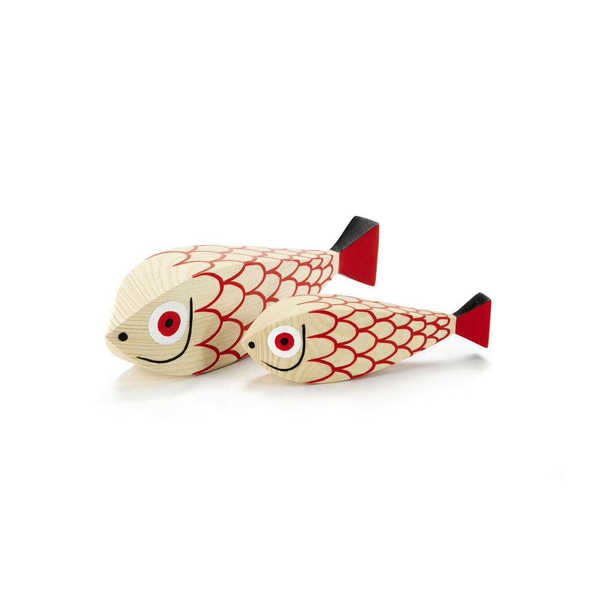 Wooden Dolls Mother Fish and Child 