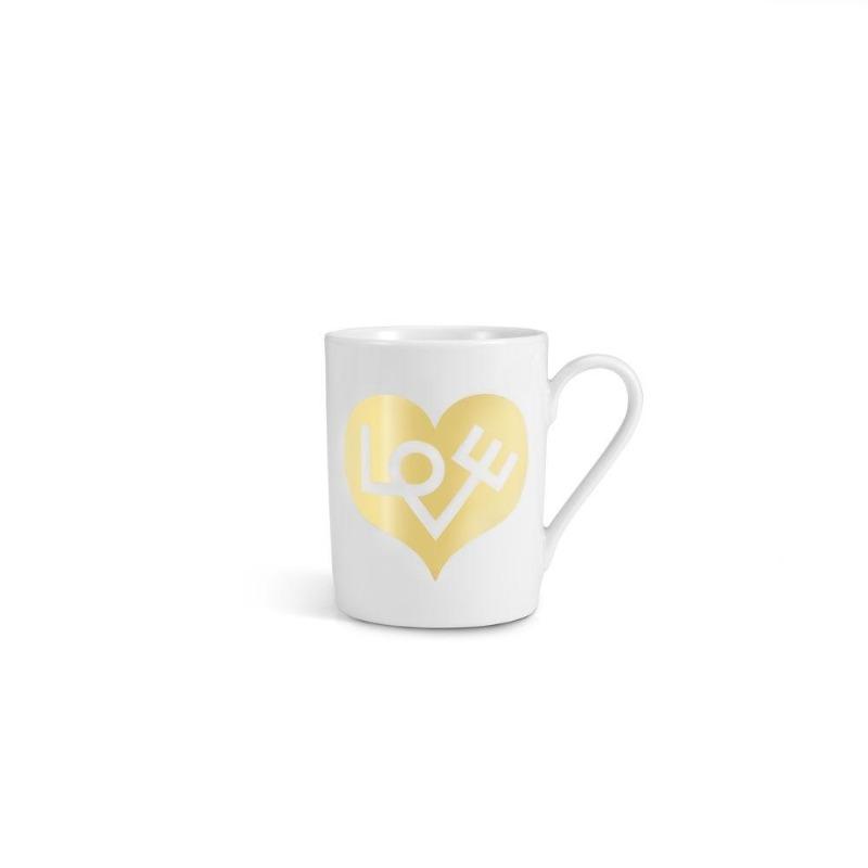 vitra coffee mugs love heart gold